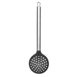 Escumadeira Silicone Cabo Inox Preta UD065 - Up Home