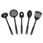 Kit_de_Utensílios_Para_Servir_(colher/_Concha/_Espátula/_Escumadeira/_Pegador)_Nylon_Preto_5_Peças_Ref.UD214_Up_Home