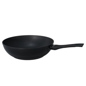 Panela Wok By Jomafe Ouro Preto 30cm Alumínio Antiaderente Cabo Soft Touch UD286 - Up Home