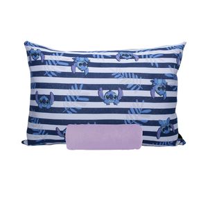 Jogo Cama Solteiro Estampa Disney Stitch Listras/Lavanda 2 Peças 0310422 - Portallar