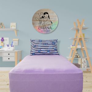 Jogo Cama Solteiro Estampa Disney Stitch Listras/Lavanda 2 Peças 0310422 - Portallar