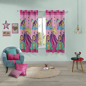 Cortina Infantil Licenciado Barbie Reinos Mágicos Com Ilhós Microfibra  150x180cm 5031501 - Lepper