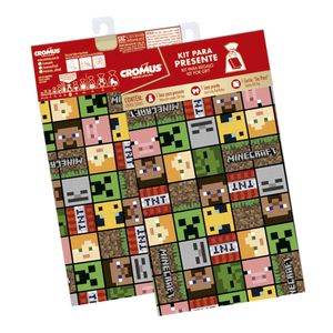 Kit Saquinho de Presente Minecraft Sortido 1 Unidade 60x90cm 99007392 - Cromus