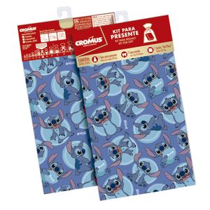 Kit Saquinho de Presente Stitch 1 Unidade 30x44cm 99007113 - Cromus