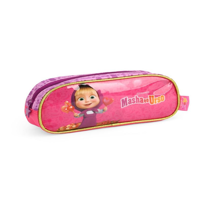 Estojo_Escolar_Masha_E_Urso_Poliéster_Pink_Ref.EI39084MUPK_Luxcel