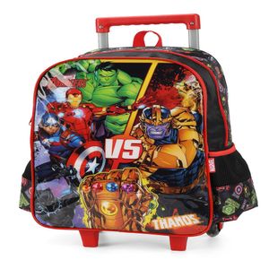 Mochila de Rodinhas Infantil Avengers Vermelho IC39522AGVM - Luxcel