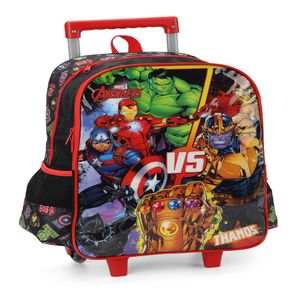 Mochila de Rodinhas Infantil Avengers Vermelho IC39522AGVM - Luxcel