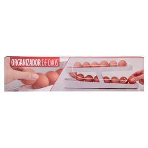 Organizador de Ovos Plástico Abs Branco 19,3x17x3,8cm CK6153 - Clink