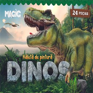 Maleta de Pintura Dinossauro 24 Peças 7899550901539 - Magic