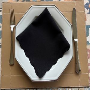 Kit Guardanapos de Tecido Preto 4 Peças 17559 - Salehtex