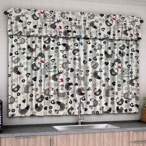Cortina Cozinha Polly Chicken 240x120cm 17303 - Salehtex