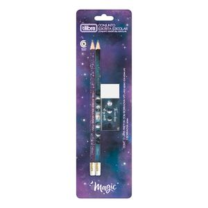 Kit Escolar Escrita Magic Blister Com 3 Peças 342157 - Tilibra