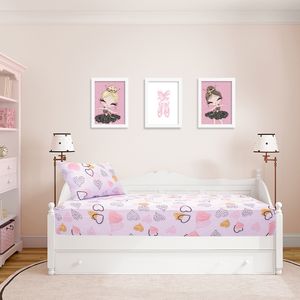 Jogo Cama Solteiro Infantil Doce Vida Kids Sweet Love 30cm 2 Peças 0310146SWL - Portallar