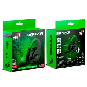 Headset Gamer Emperor Arcos Dobráveis Conexão P3/ P2 Verde HGE02 - Elg eletronicos