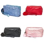 Necessaire_Com_Pompom_Retangular_Alça_de_Mão_Removível_Costura_Estrela_Pvc_Sortida_Ref.NS2390_Qualis