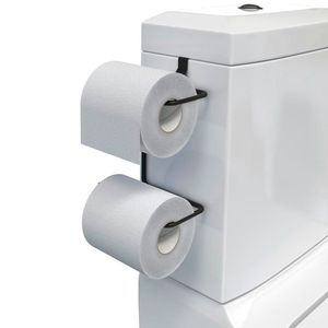 Suporte de Papel Higiênico Duplo Para Caixa Acoplada Aço Preto 1453BL - Stolf