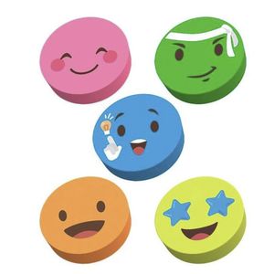 Borracha Sentimentos Formatos e Cores Sortidas 2 Peças B01010301176 - Mercur