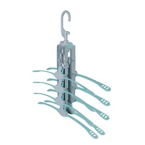 Mini Varal Retrátil Para 8 Camisas Plástico Cinza Com Detalhe Verde LAV7252 - Sunguider