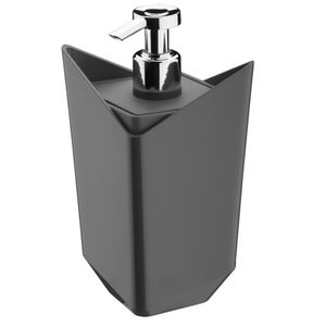 Porta Sabonete Liquido Prisma Plástico Cinza 500 Ml 405033045 - Crippa