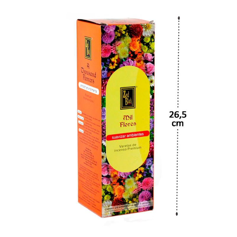 Incensos Zed Black Mil Flores 142 - Kashimir - lojasmel