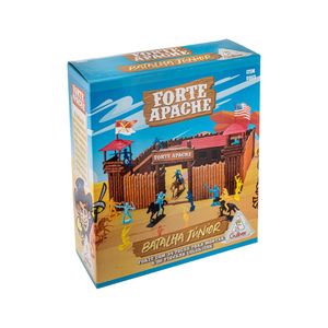 Brinquedo Forte Apache Batalha Junior Maleta 34 Peças Para Montar + 20 Figuras Sortidas 65 - Gulliver