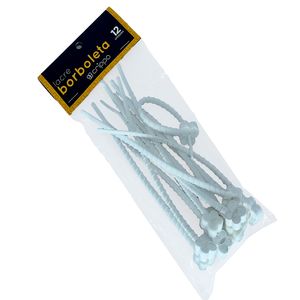 Lacre Borboleta Para Sacos de Alimentos Laprene Branco 12 Unidades 401017001 - Crippa