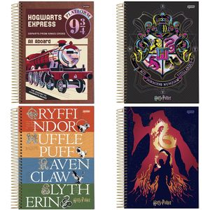Caderno Universitário Espiral Harry Potter 10 Matérias 200 Folhas Sortido - Jandaia