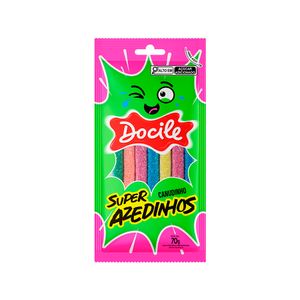 Canudinhos Super Azedinhos 70g 80331 - Docile