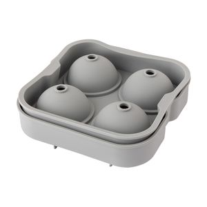 Forma Para 4 Gelos Formato Bolinha Silicone 12,5x12x4,5cm LM1549 - honeyhome