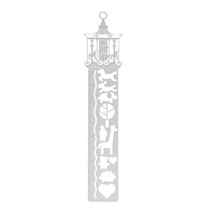 Régua Marcador de Página Stencil Carrossel Metálica 10cm 23493 - Molin