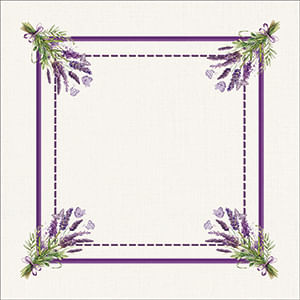 Guardanapo Estampado Lavanda 2023 45x45cm GNP5783 - Nsw
