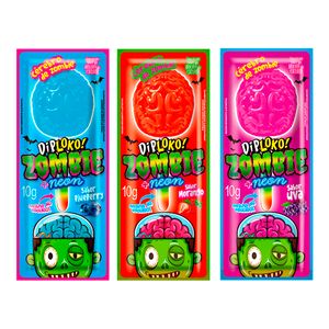 Pirulito Neon Zombie Sortido DPN006 - Danilla Foods