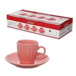 Conjunto_Xícaras_de_Café_Com_Pires_Bella_Cerâmica_Rosa_4_Peças_90ml_Ref.JGXC083RS_Hauskraft
