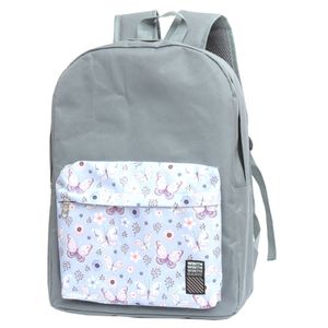Mochila de Costas Juvenil Basic Cinza Estampa Borboleta BPG32284 - Winth