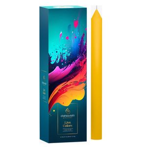 Vela Castiçal Lisa Nº 09 Live Colors Amarela Blazing Yellon 90g 150090150041 - Chama de Ouro