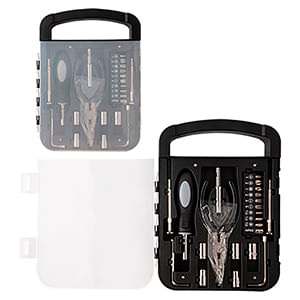 Kit de Ferramentas Maleta Plástico Abs E Aço Preto 22 Pçs CB2816 - Hutz