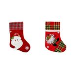 Bota_Papai_Noel_Natal_Xadrez_Neve_Poliéster_E_Tnt_Sortida_18x39cm_Ref.LM1449_honeyhome