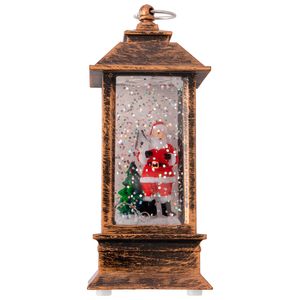 Lamparina Musical Natal Clássica Neve Papai Noel Led Usb Plástico Abs 13x5,3cm LM1476 - honeyhome