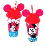 Copo_Com_Orelha_Minnie_Plástico_Vermelho_500ml_Ref.12974_Plasútil