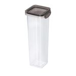Porta_Mantimentos_Trava_Mais_Quadrado_Cristal_Plástico_Fumê_1,6l_Ref.13647_Plasútil
