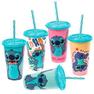 Copo Refri Decorado Stitch Plástico Sortido 500ml 15831 - Plasútil
