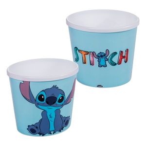 Pote Para Pipoca Decorado Stitch Plástico Azul 2,1l 15833 - Plasútil