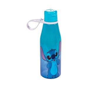 Garrafa Abre Fácil Decorado Stitch Plástico Azul 530ml 15834 - Plasútil