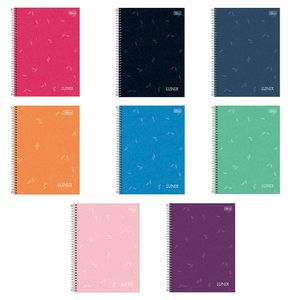 Caderno Universitário Espiral Lunix Sortido 20 Matérias 320 Folhas 340634 - tilibra