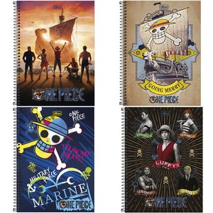 Caderno Universitário Espiral One Piece Netflix 1 Matéria 80 Folhas 349704 - Tilibra