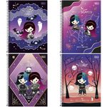Caderno_Universitário_Espiral_Plush_Poison_Sortido_10_Matérias_160_Folhas_Ref.349984_Tilibra