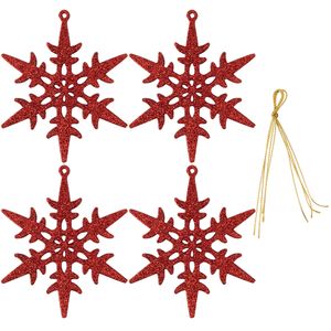 Conjunto de Natal 4 Peças Flocos de Neve Sortido em Plástico 10,5x9cm LM1336/LM1336NTL - honeyhome