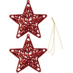 Conjunto_Pendentes_Decoração_Natal_2_Peças_Estrela_Arabesco_Plástico_10x10x4cm_Ref.LM1342_honeyhome