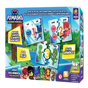 Jogo Educativo dos Números Pj Mask 2501 - Mimo Brinquedos