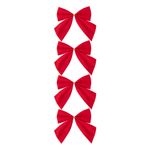 Conjunto_Decoração_Natal_4_Peças_Laços_Poliéster_Vermelho_9x9x1cm_Ref.LM1374_honeyhome